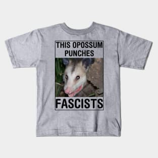 This opossum punches fascists Kids T-Shirt